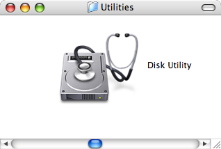 The disk utility in Mac OS X